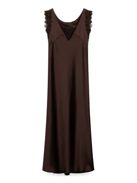 Luisa Cerano lace-trim maxi dress