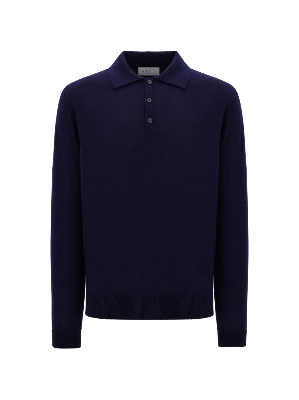 Canali merino wool polo sweater - Blu