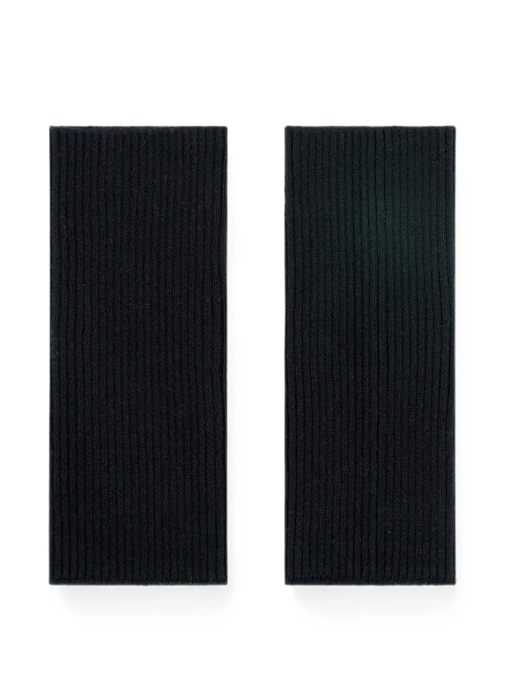 Bompard Ribbed-knit Mittens In Black