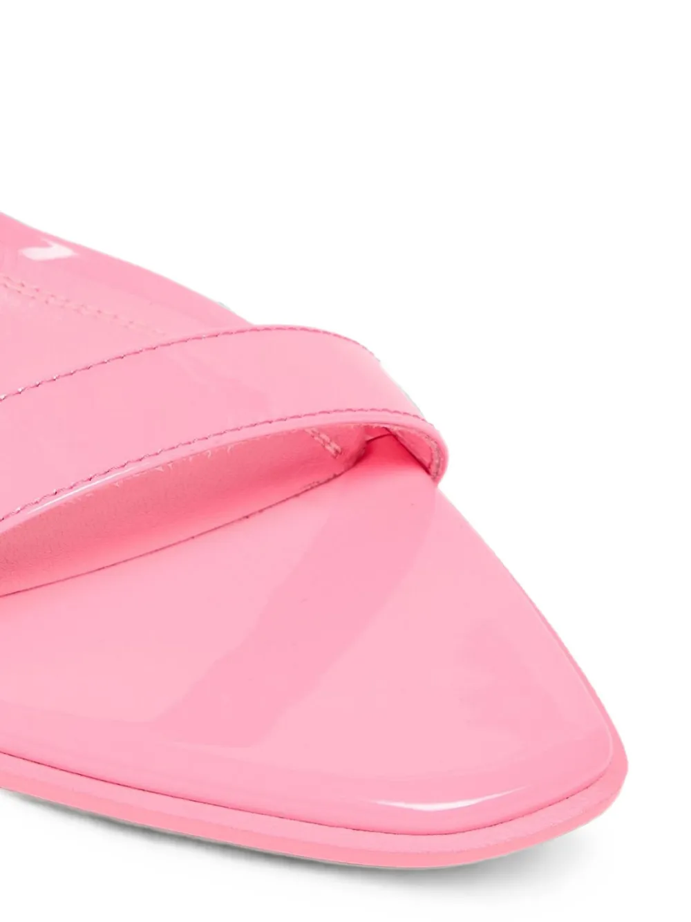 Amina Muaddi Kim patent-leather sandals Roze