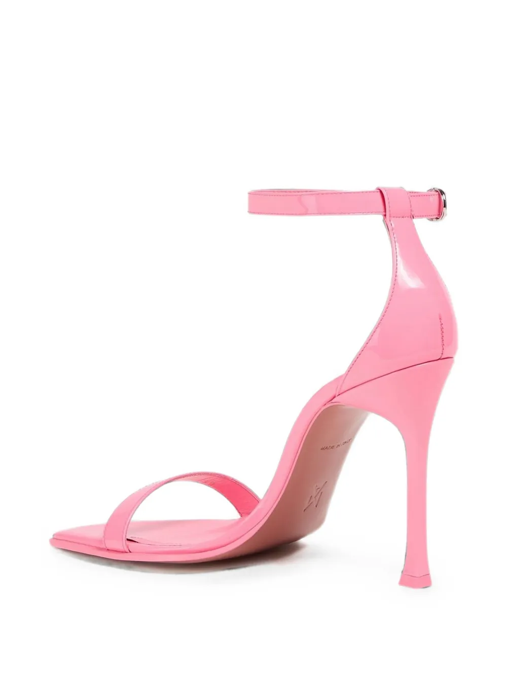 Amina Muaddi Kim patent-leather sandals Roze