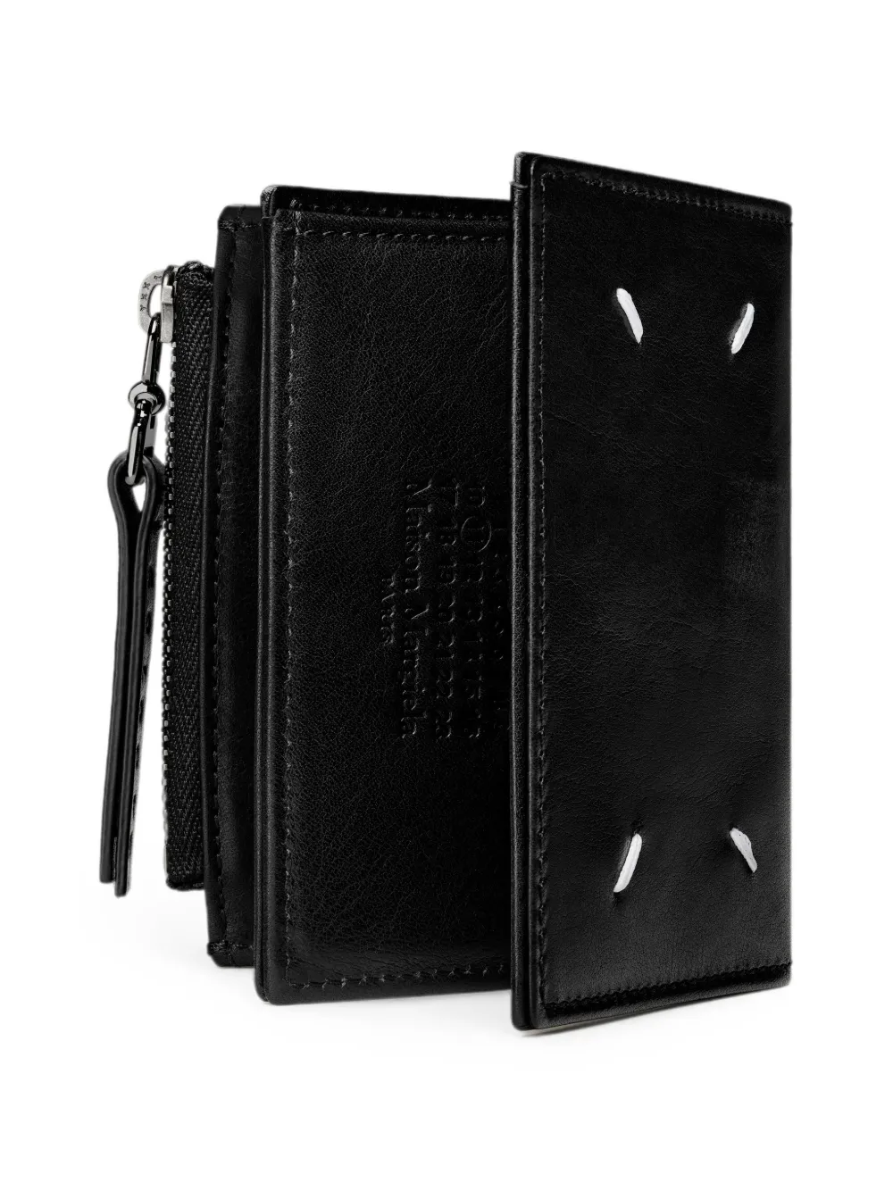 Maison Margiela Leather Zip Wallet | Black | FARFETCH
