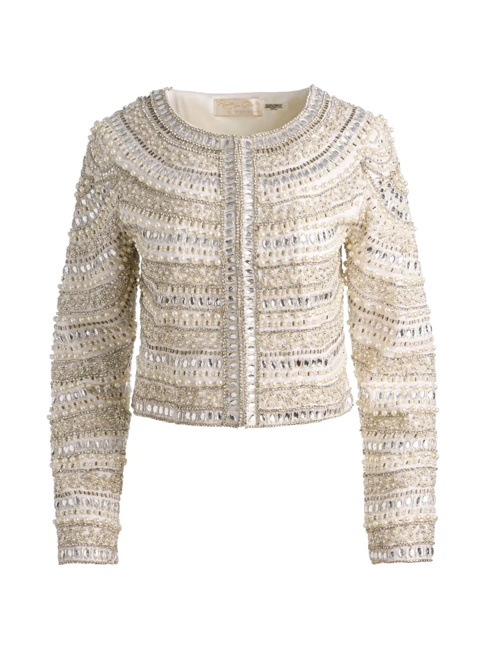 alice + olivia sequin-embellished bead-embellished jacket