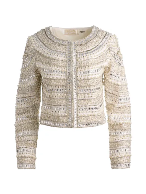 alice + olivia sequin-embellished bead-embellished jacket