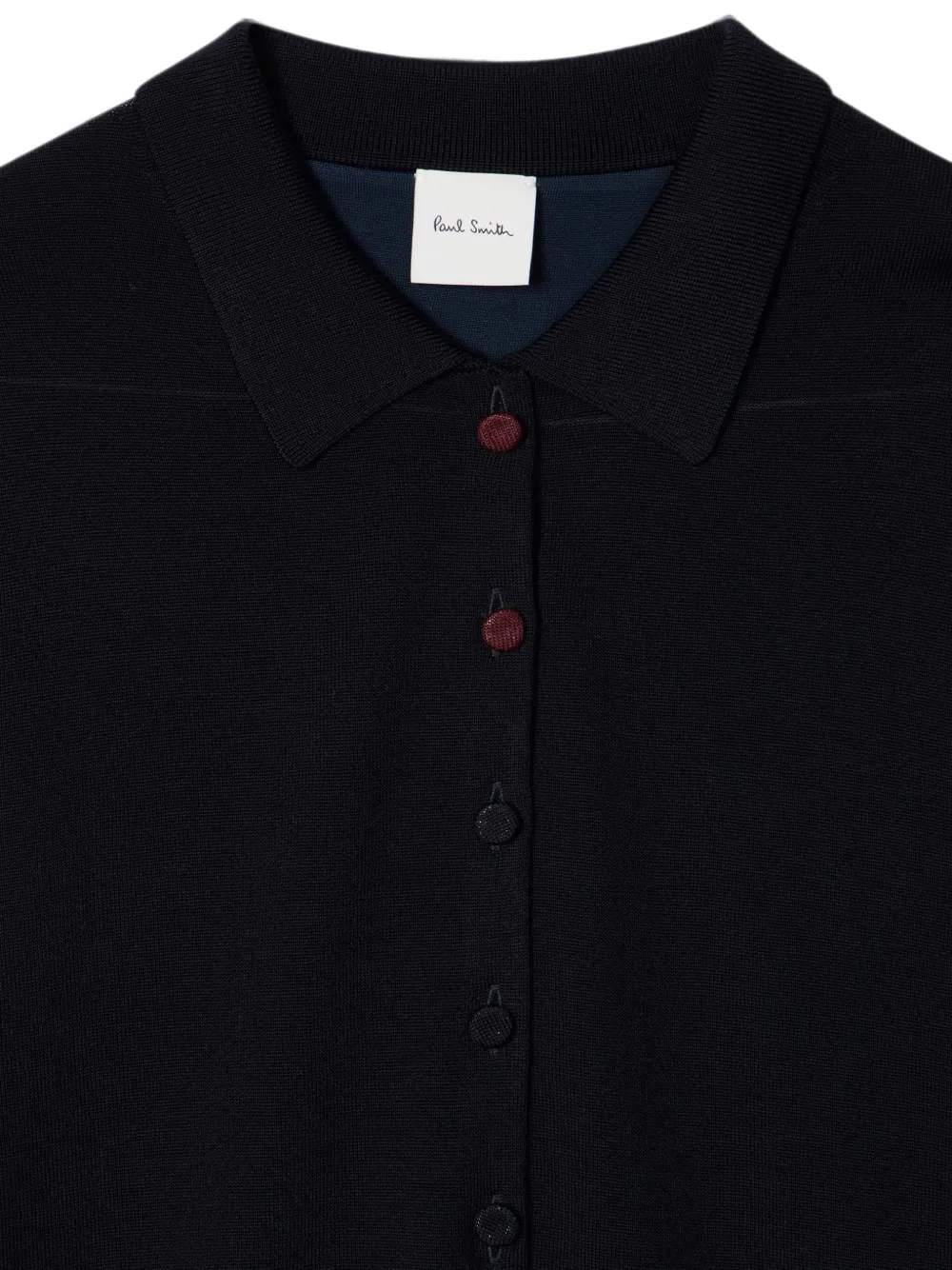 Paul Smith Marineblauw poloshirt van merinowolblend