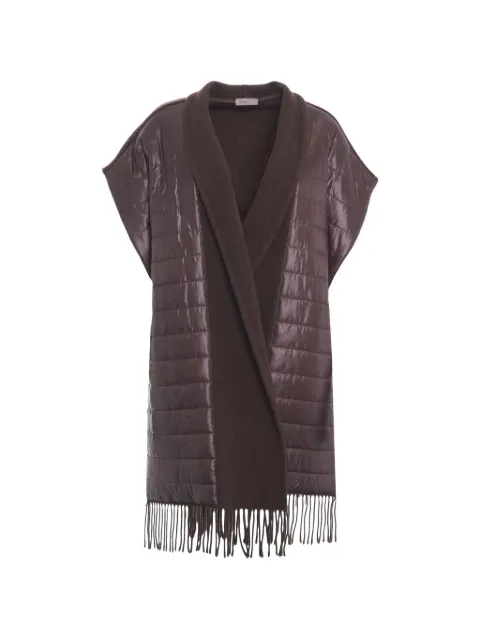 Herno fringed-hem cape