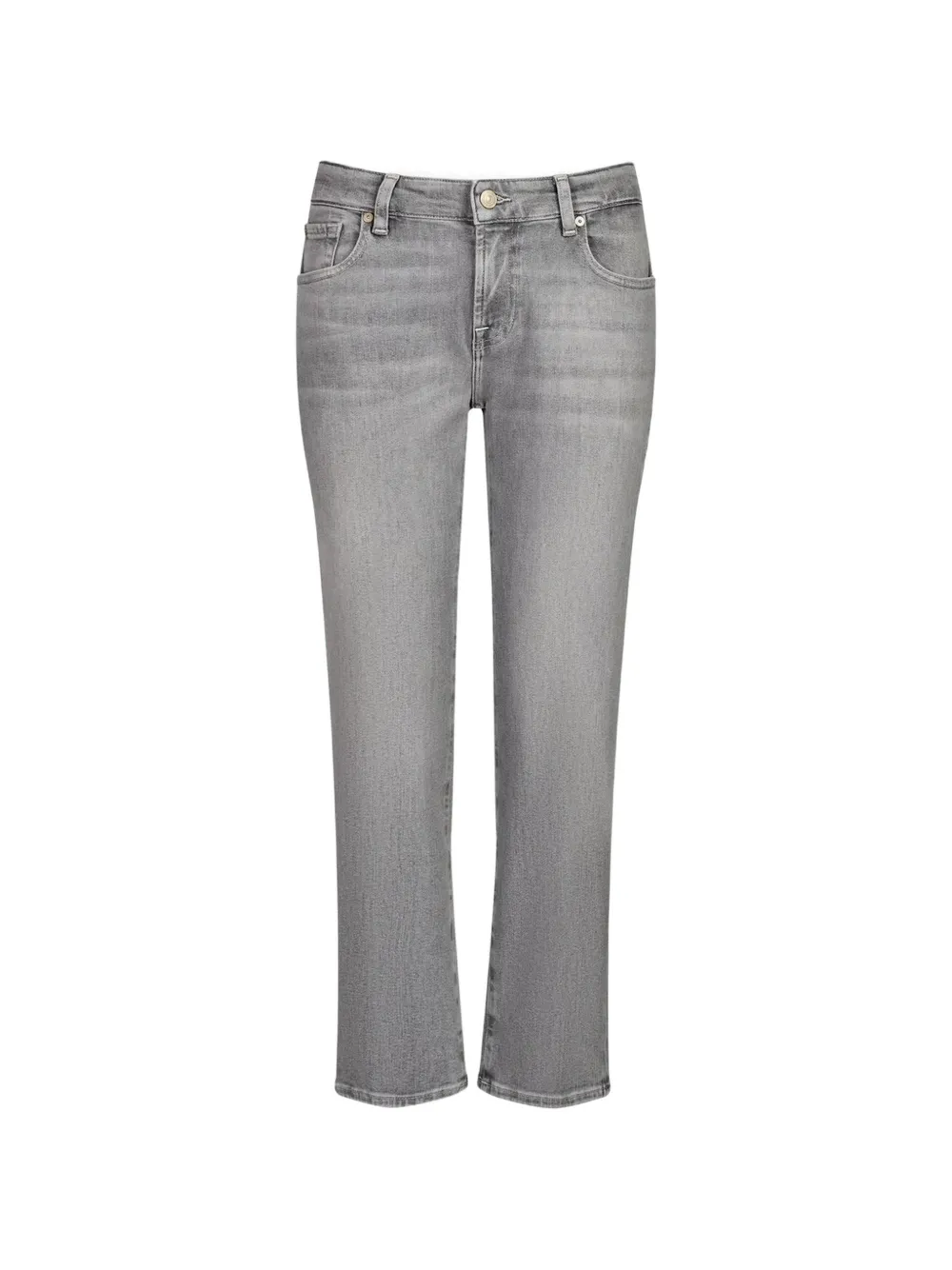 7 For All Mankind faded-effect whiskered jeans - Grigio
