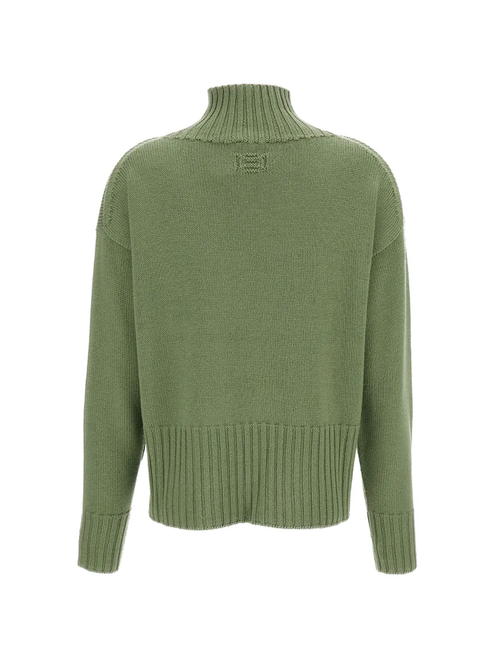 Drumohr Trui met hoge hals en geribbelde afwerking Groen