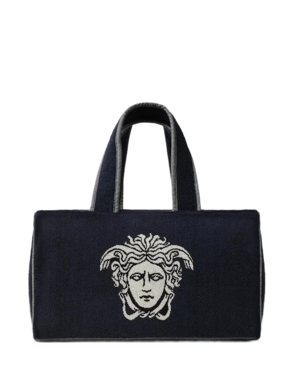 Versace terry-cloth jacquard gym bag - Blu