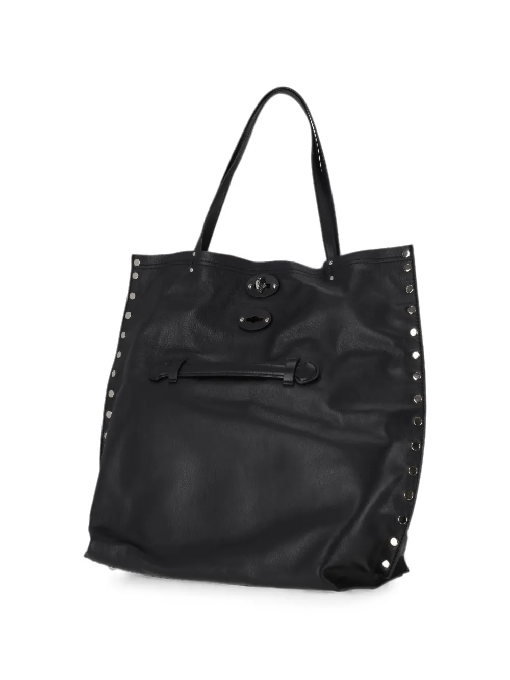 Zanellato Shopper verfraaid met studs Zwart