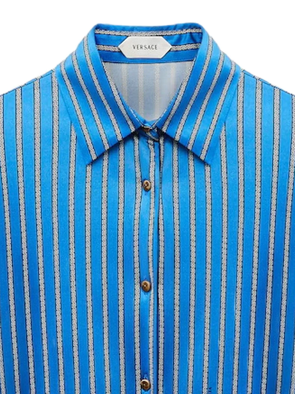 Versace Viscose-jersey blouse Blauw