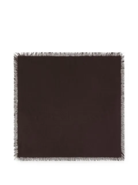 BOMPARD fringed twill scarf
