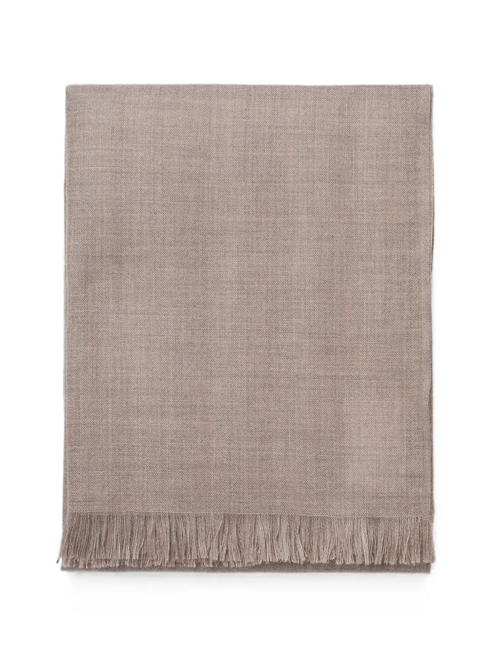 Bompard Cashmere-voile Fringed Scarf In Neutral