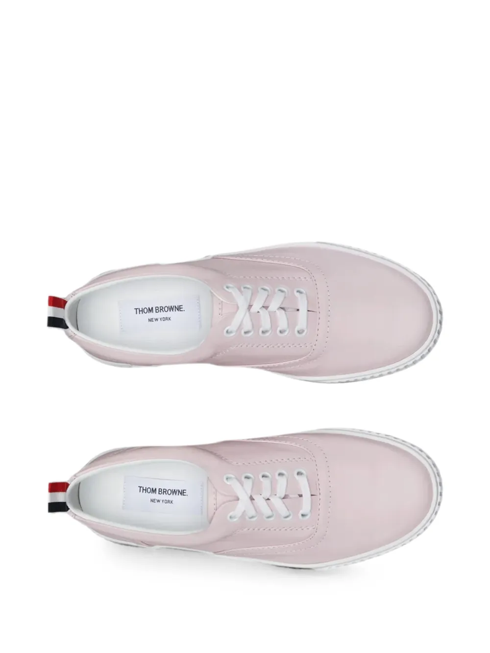 Thom Browne Heritage padded leather sneakers Roze