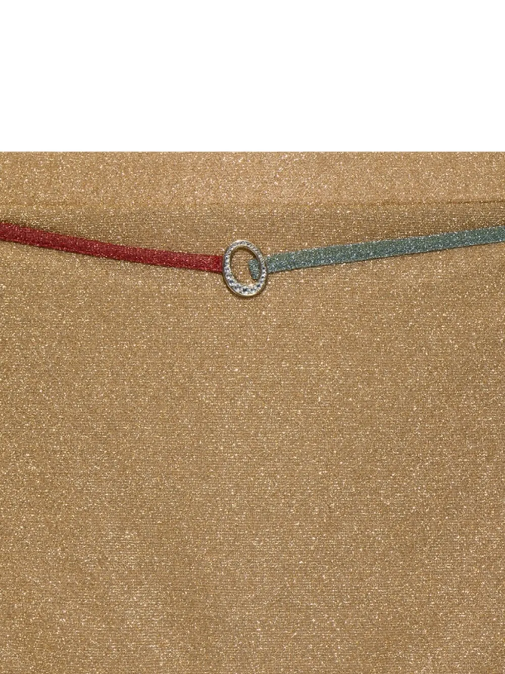 Oséree Lumiere mini-rok met ringdetail Goud