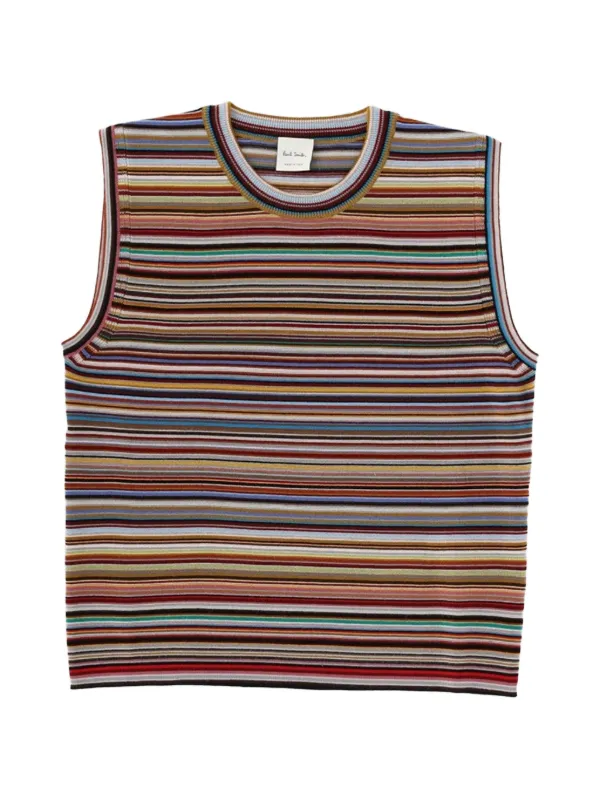 Paul Smith Striped Merino-wool Sweater in Brown