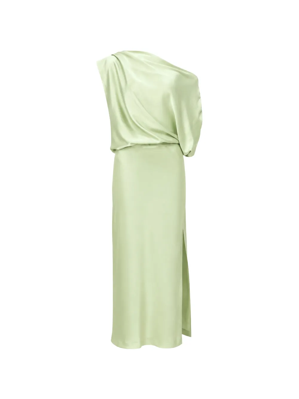 Hanita draped satin-finish maxi dress · XS