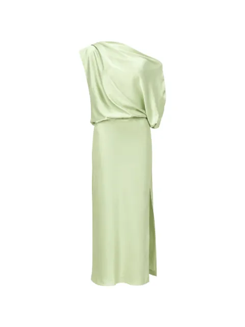 Hanita draped satin-finish maxi dress