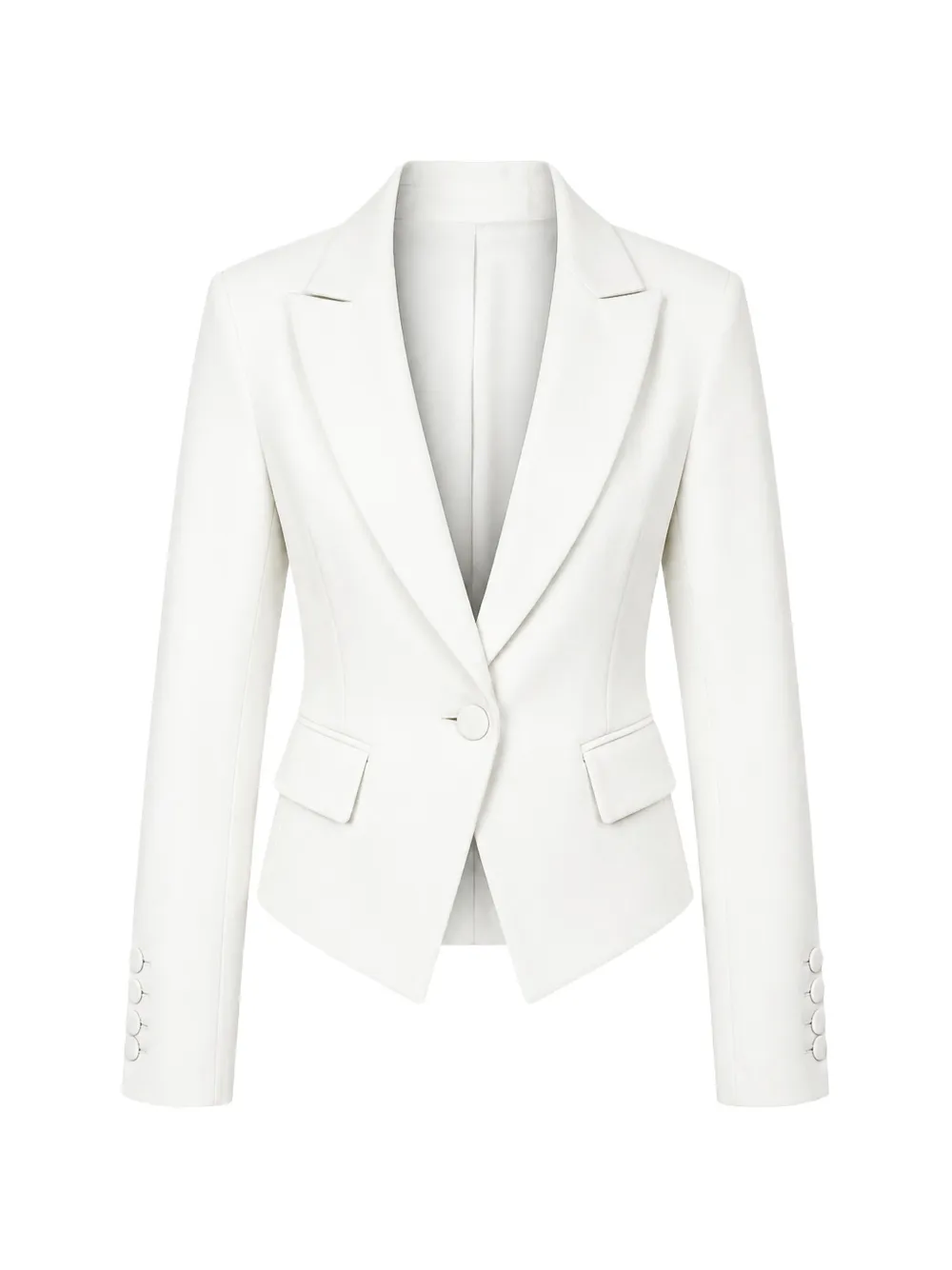 Veronica Beard Single-breasted Peak-lapel Blazer In White