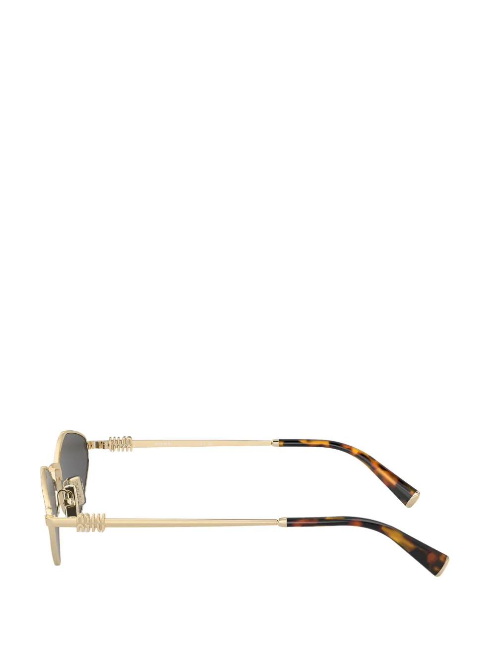 Miu Eyewear Zonnebril met geometrisch montuur Goud