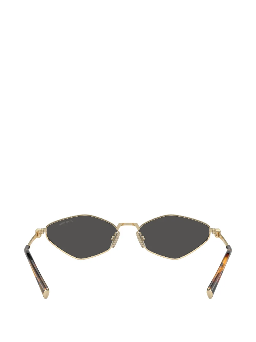 Miu Eyewear Zonnebril met geometrisch montuur Goud