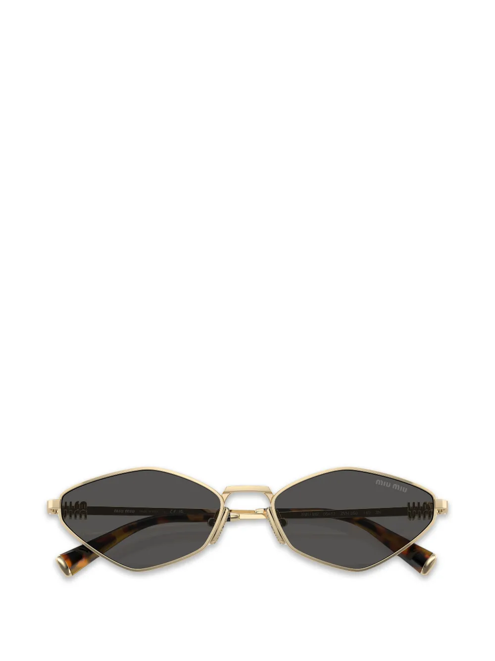 Miu Eyewear Zonnebril met geometrisch montuur Goud