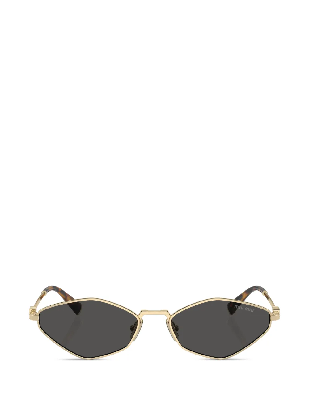 Miu Eyewear Zonnebril met geometrisch montuur Goud