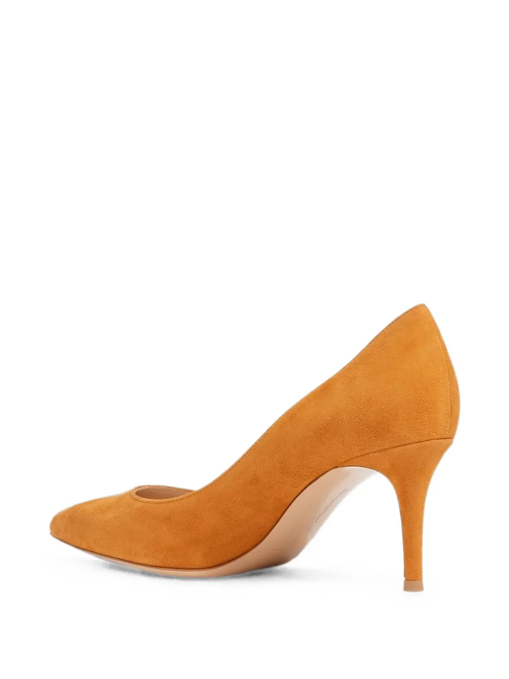 Gianvito Rossi suede pumps Oranje