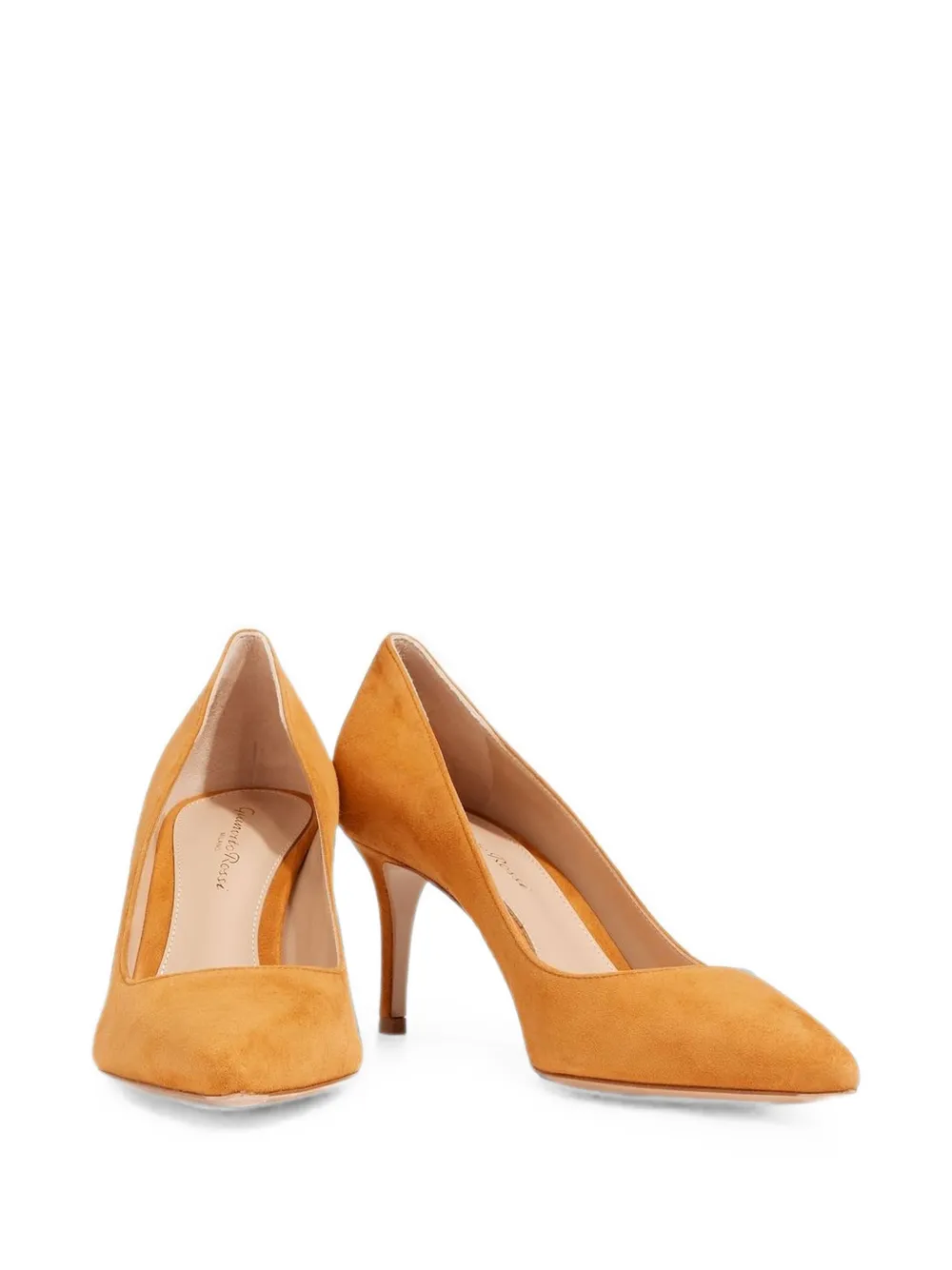 Gianvito Rossi suede pumps Oranje