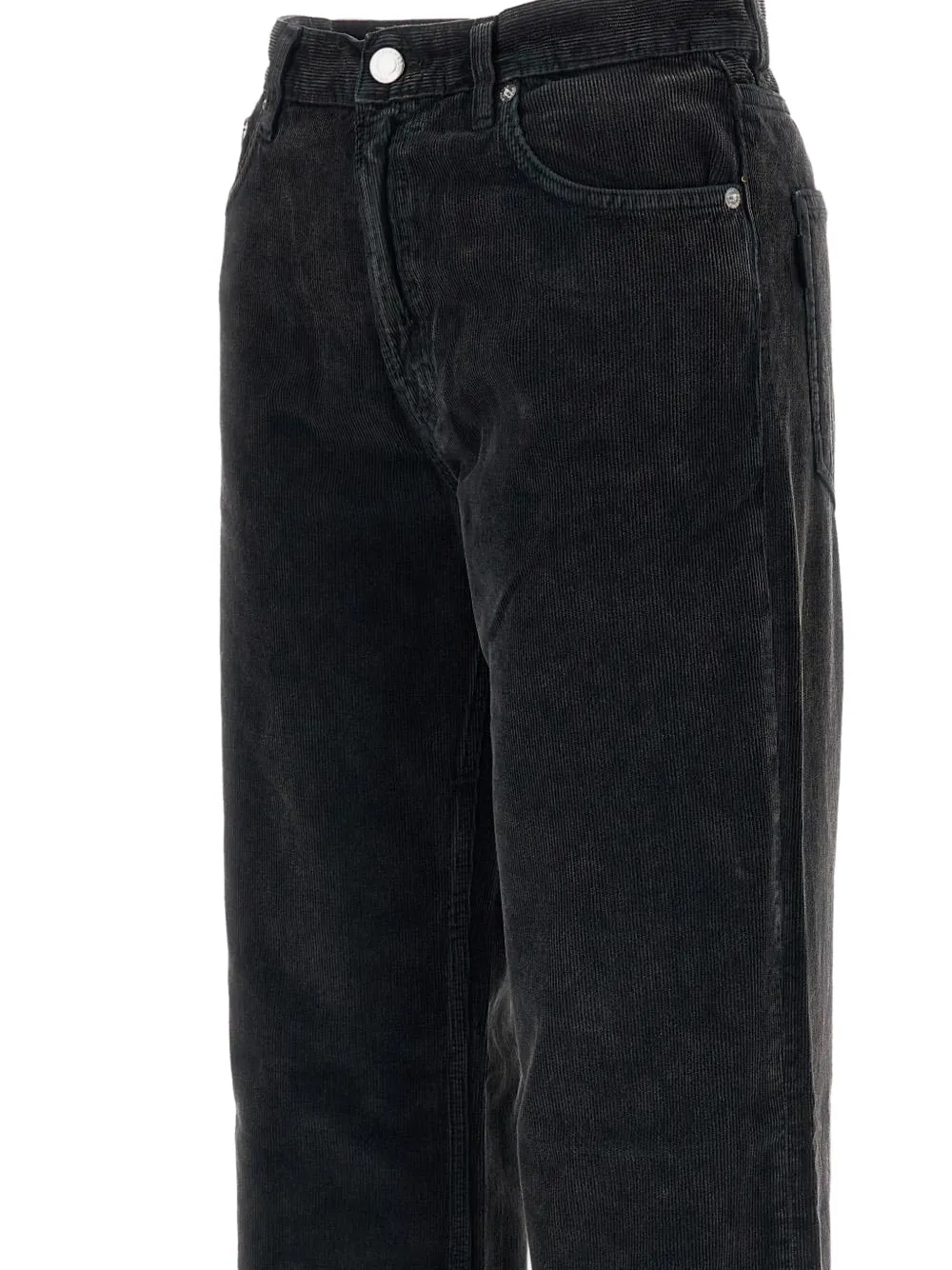 Haikure Broek met ribfluwelen textuur Zwart