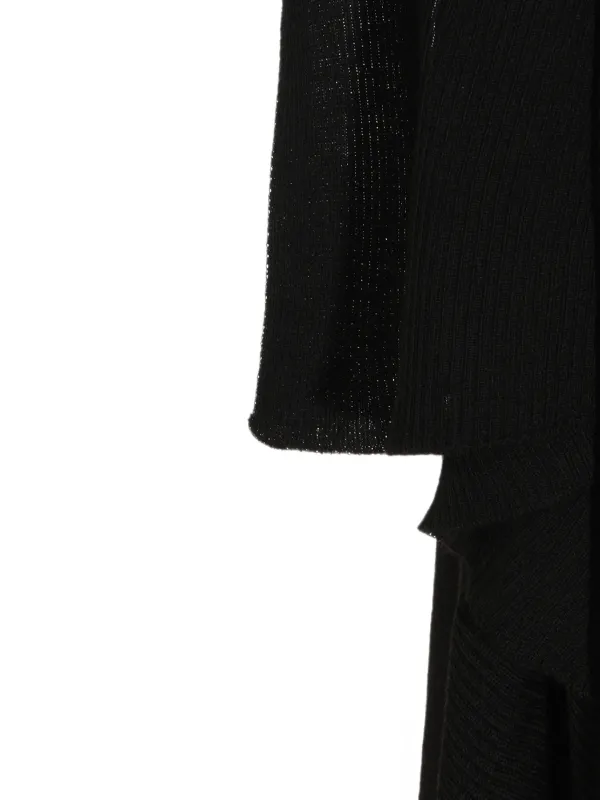 Rick Owens ラップ ロングカーディガン | ブラック | FARFETCH JP