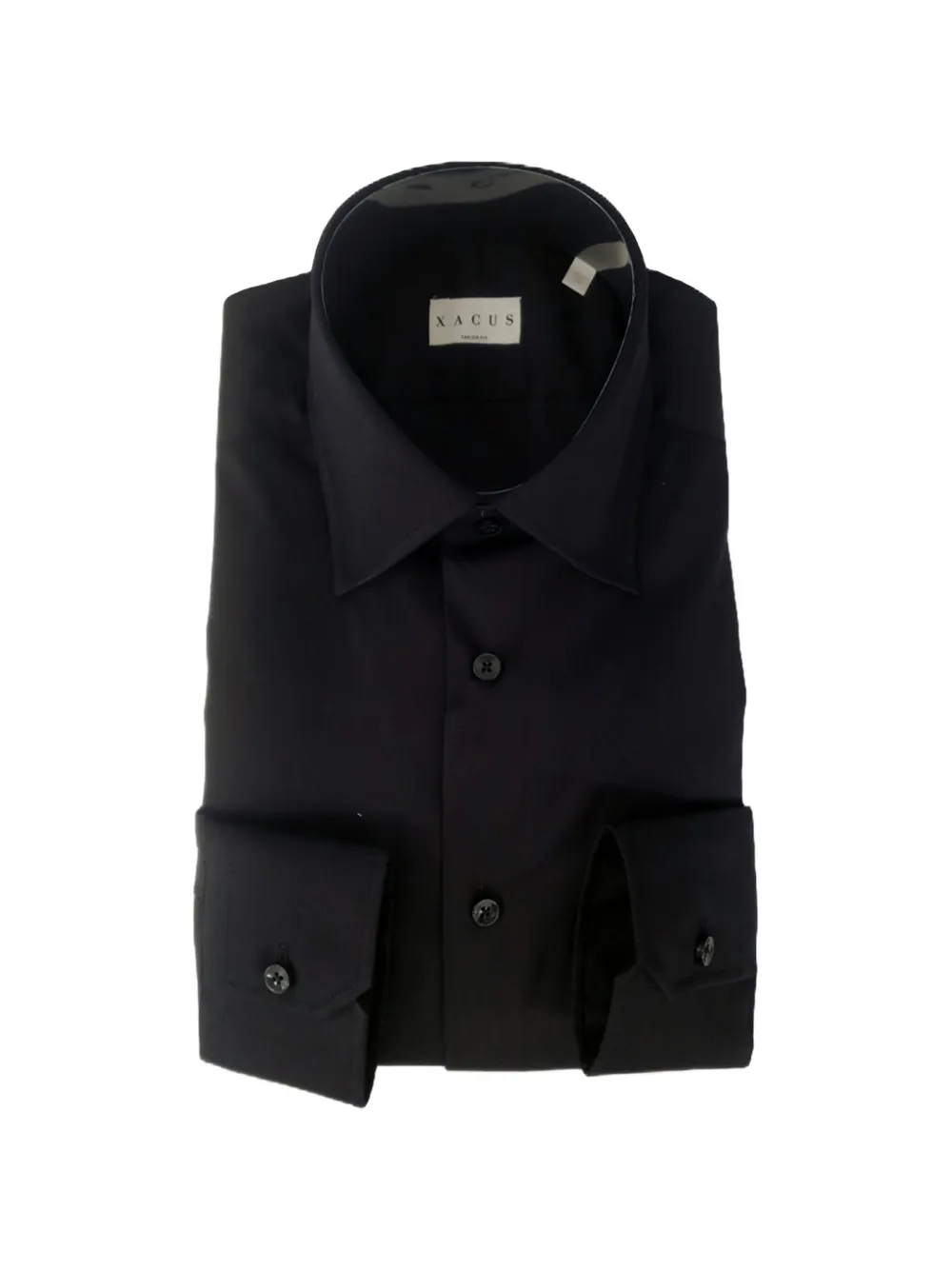 Xacus tailor-fit long-sleeve shirt - Schwarz