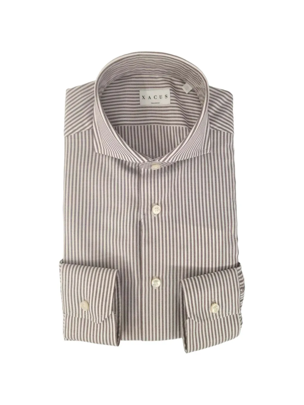 Xacus striped long-sleeve shirt - Weiß