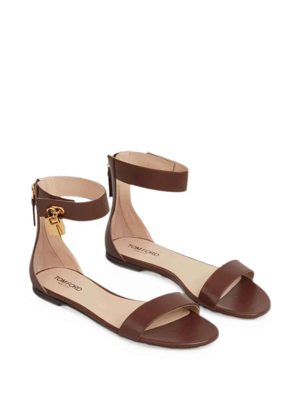 TOM FORD Padlock ankle-strap sandals Bruin