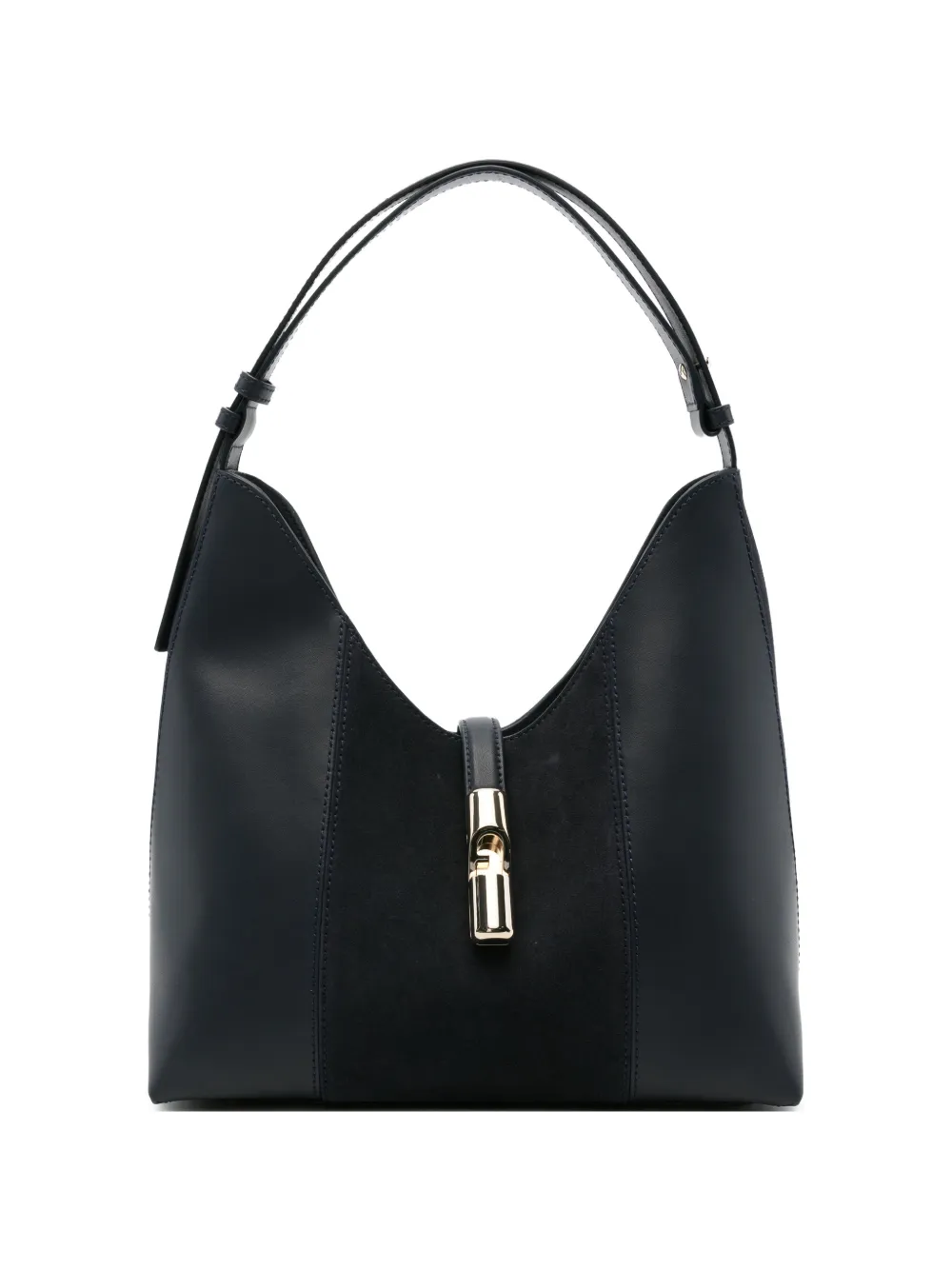 Furla panelled leather shoulder bag - Blu
