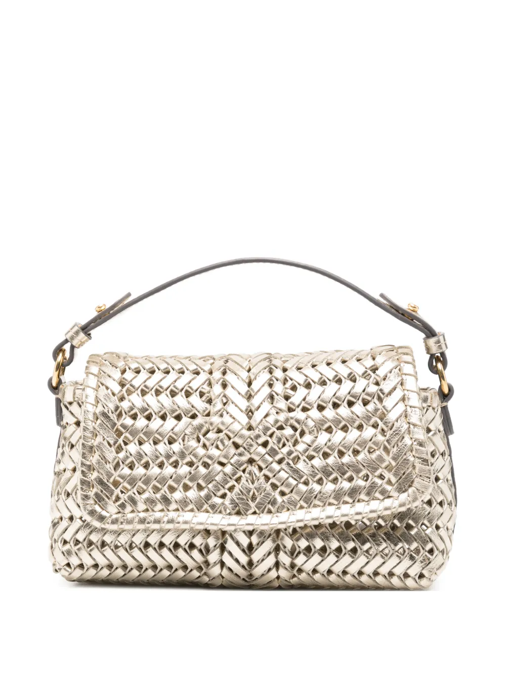 Anya Hindmarch Gewebte Schultertasche - Gold