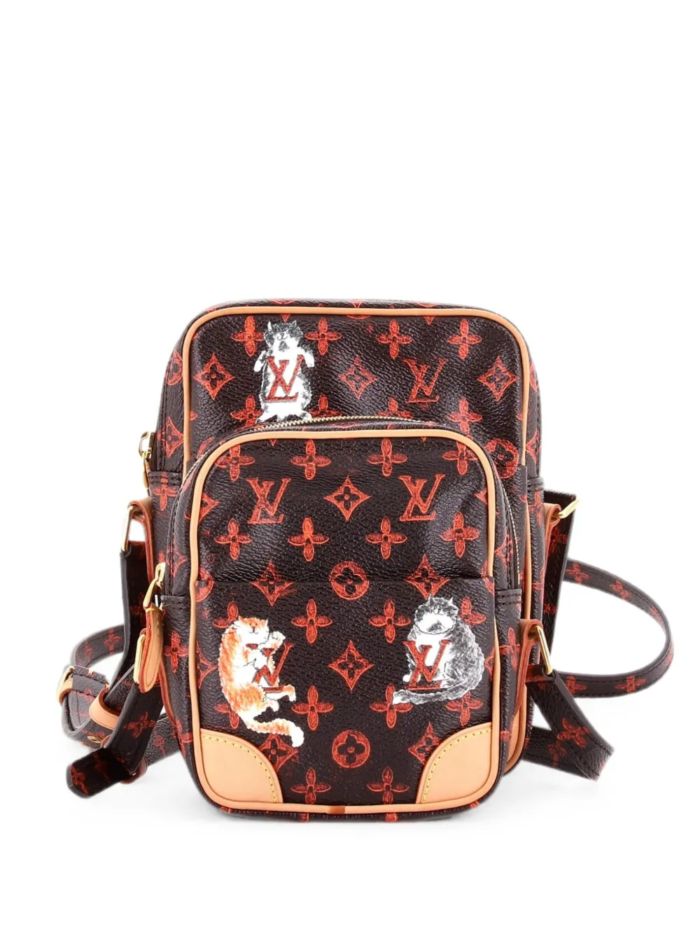 Louis Vuitton Pre-Owned Borsa a tracolla Paname Limited Edition Grace Coddington in tela Catogram - Nero