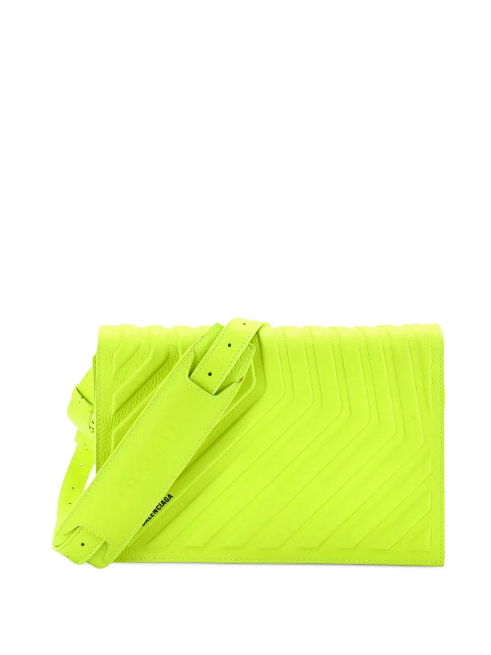 Balenciaga Pre-Owned Car Hybrid Wallet with Strap Embossed Leather crossbody bag - Green