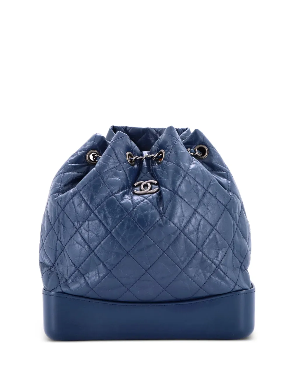 CHANEL Pre-Owned Zaino Gabrielle medio in pelle di vitello invecchiata - Blu