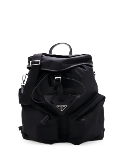 Prada Pre-Owned Triangle Convertible Re-Nylon with Leather backpack