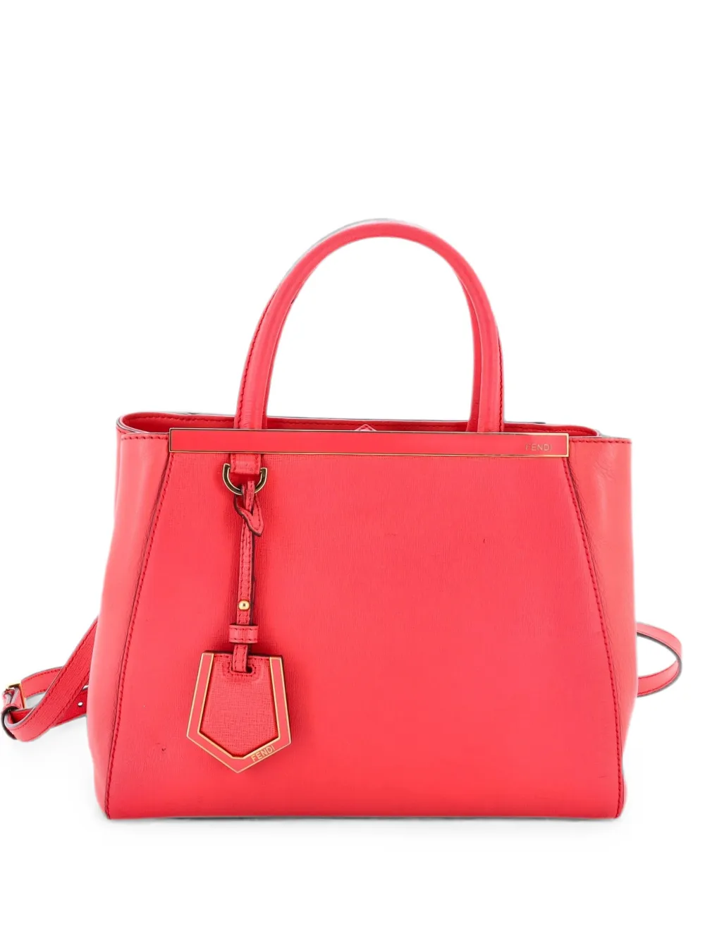 Pre-owned Fendi 2jours Bag Leather Petite Satchel In Pink