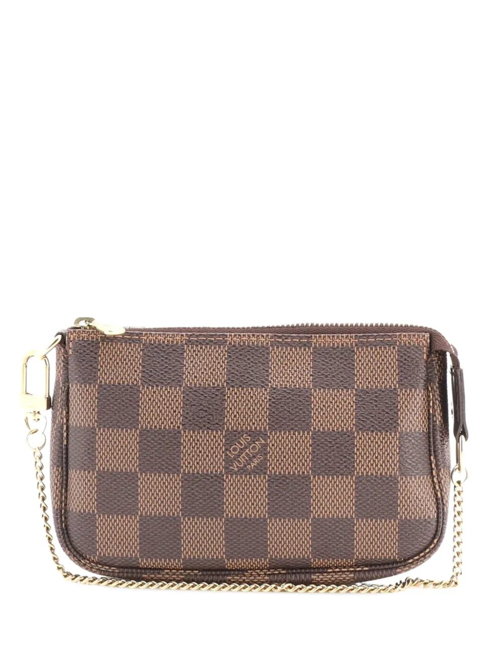 Louis Vuitton Pre-Owned Clutch Pochette Accessoires mini in tela Damier - Marrone
