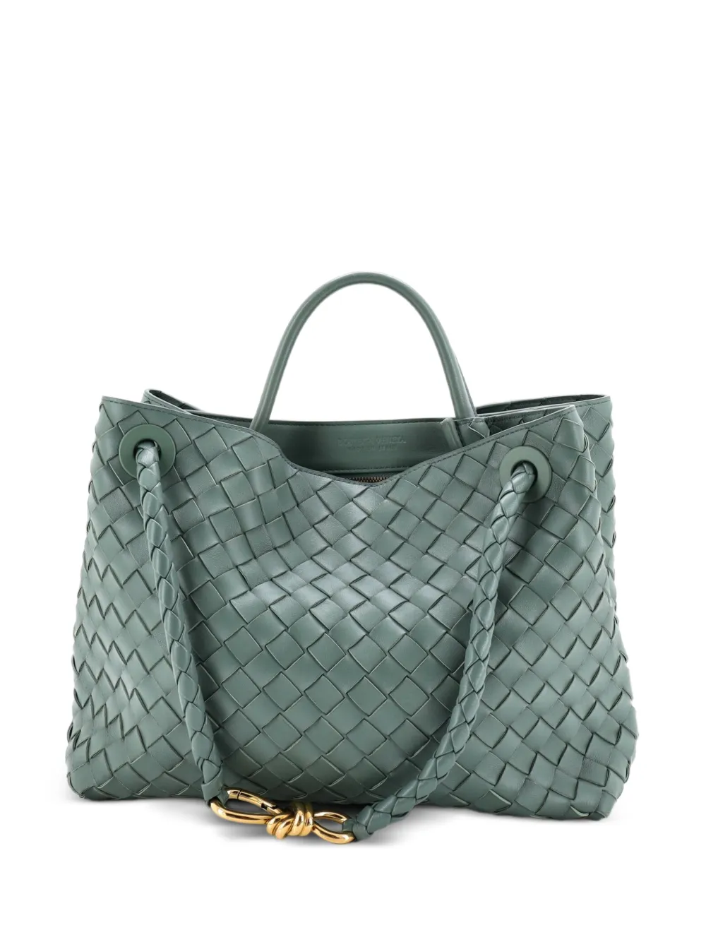 Bottega Veneta Pre-Owned petit sac à main Andiamo East West en cuir Intrecciato - Vert Bottega Veneta Pre-Owned petit sac à main Andiamo East West en cuir Intrecciato - Vert