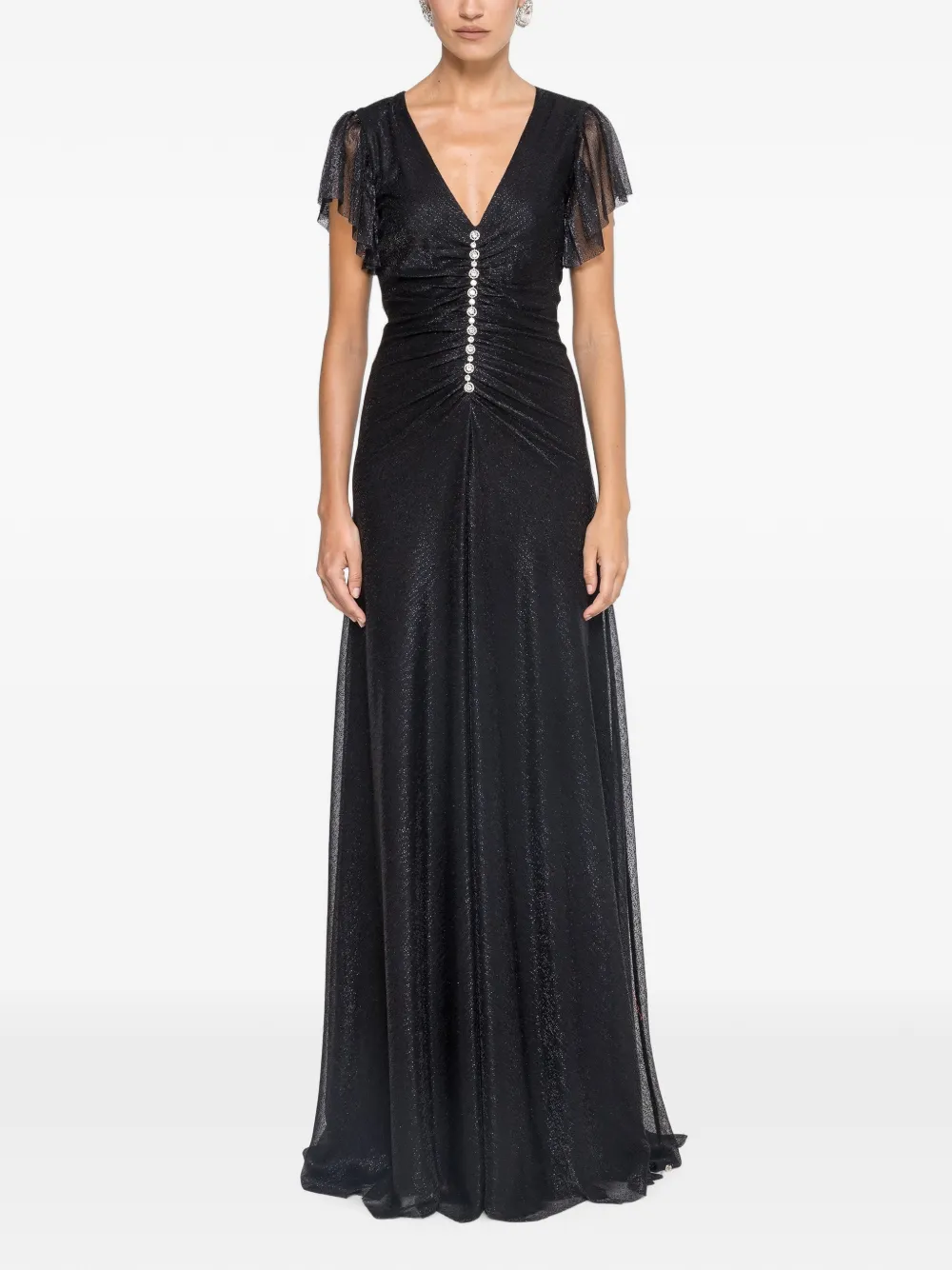 Nissa Crystal-detail Maxi Dress In Multi