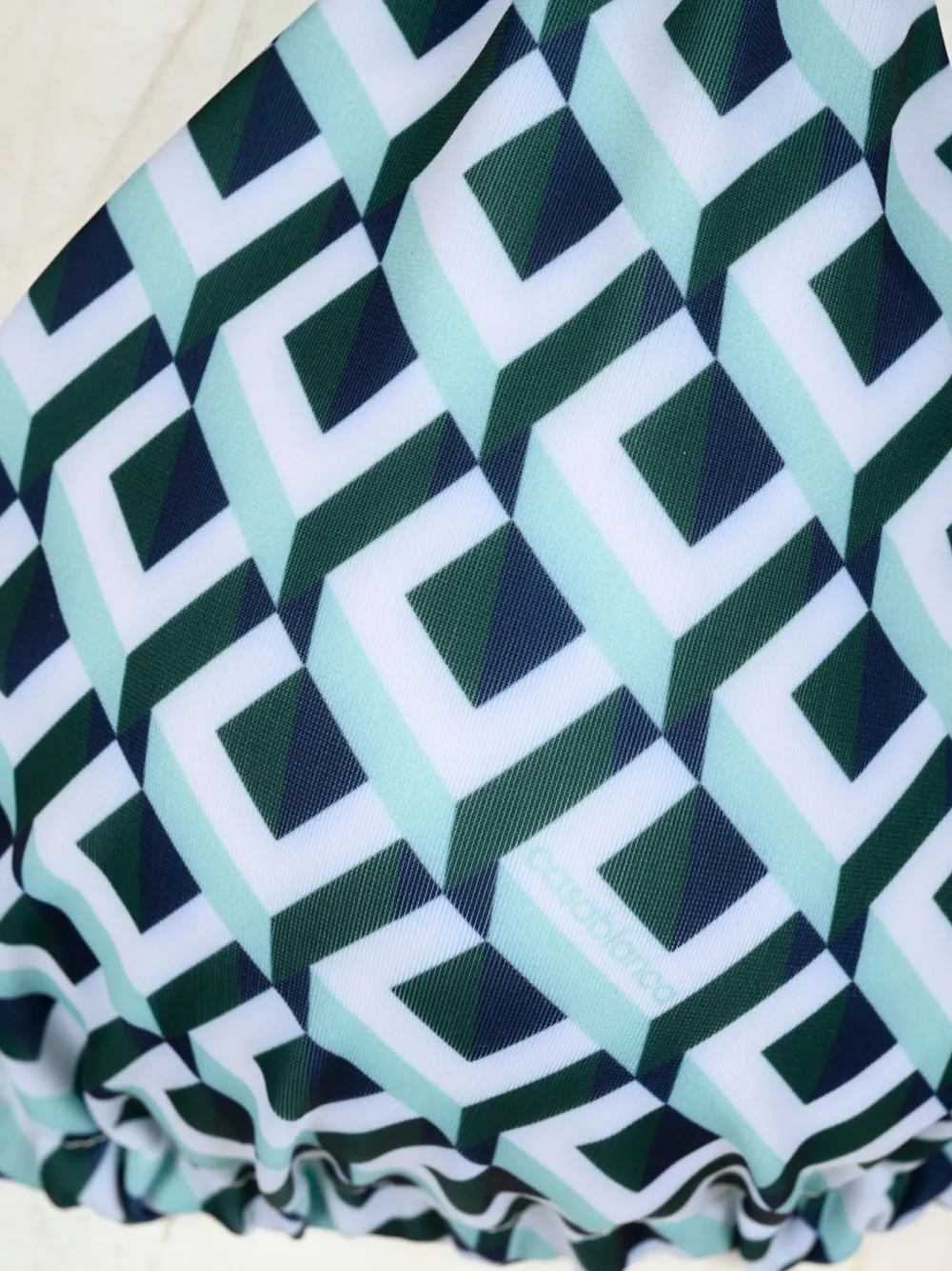 Casablanca Cubist CC bikinitop met monogram string Groen