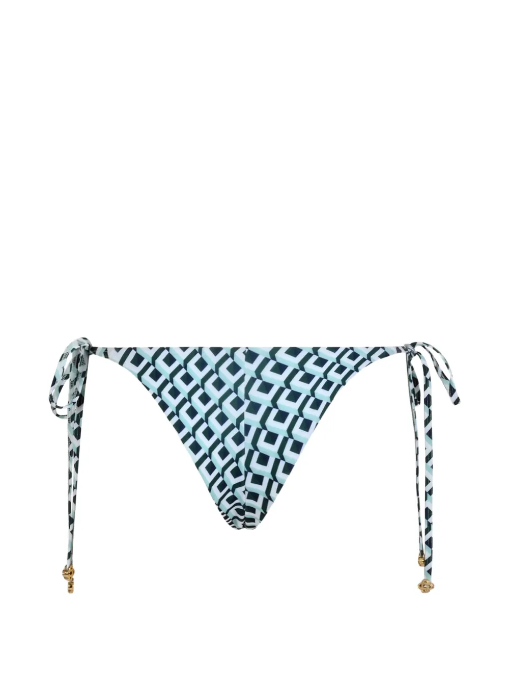 Casablanca Cubist CC Monogram String bikinislip met kralen Groen
