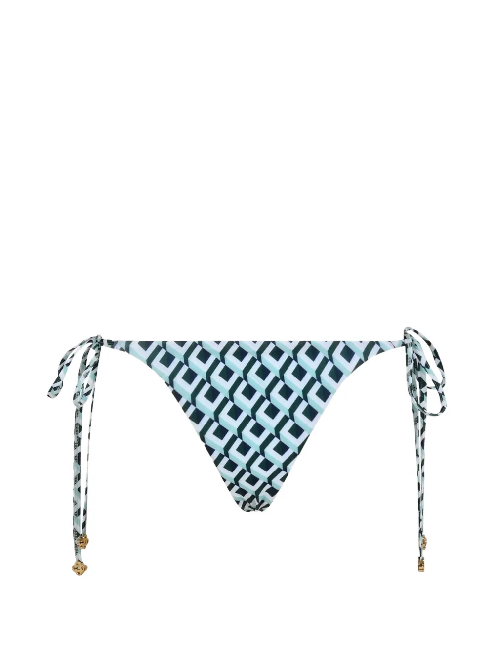 Casablanca green Cubist CC Monogram Ssring beaded bikini bottom - Grün