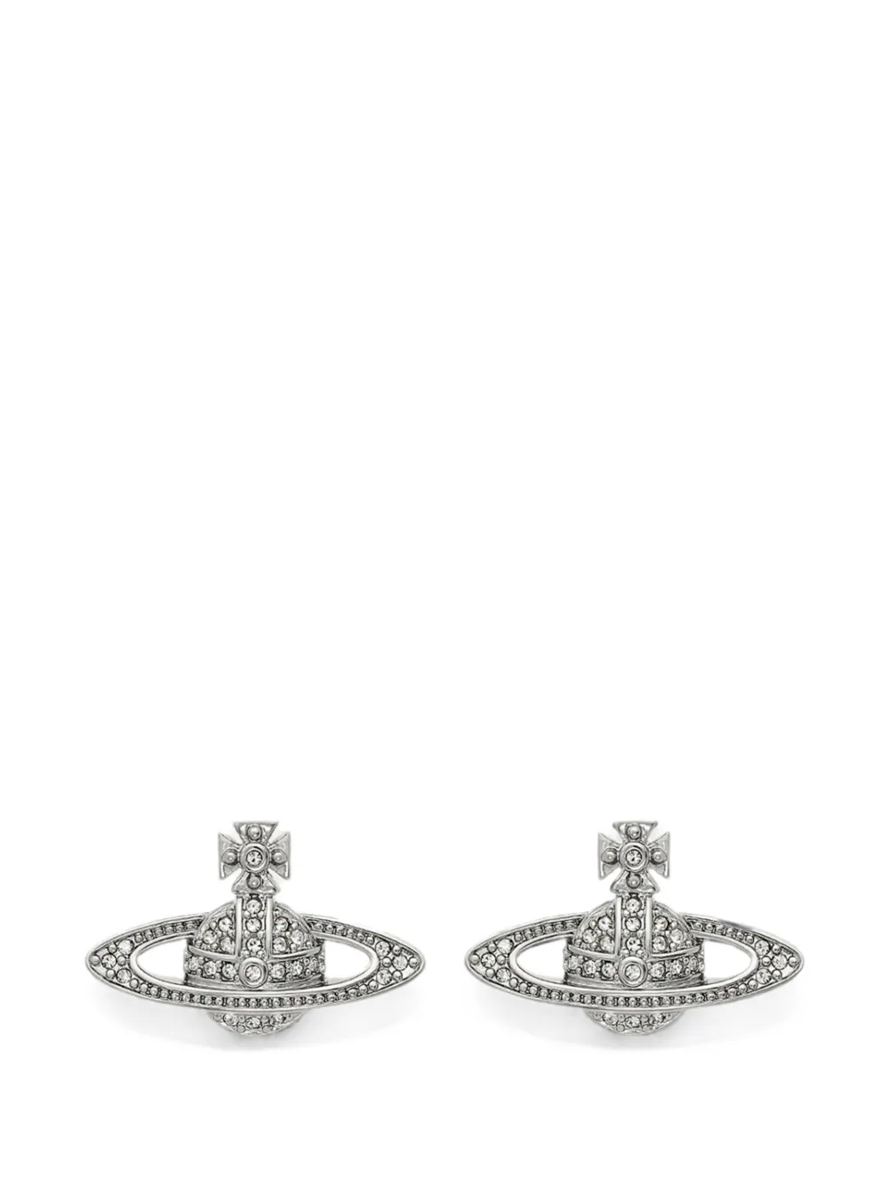 Vivienne Westwood mini Bas Relief Orb crystal-embellished earrings - Silber