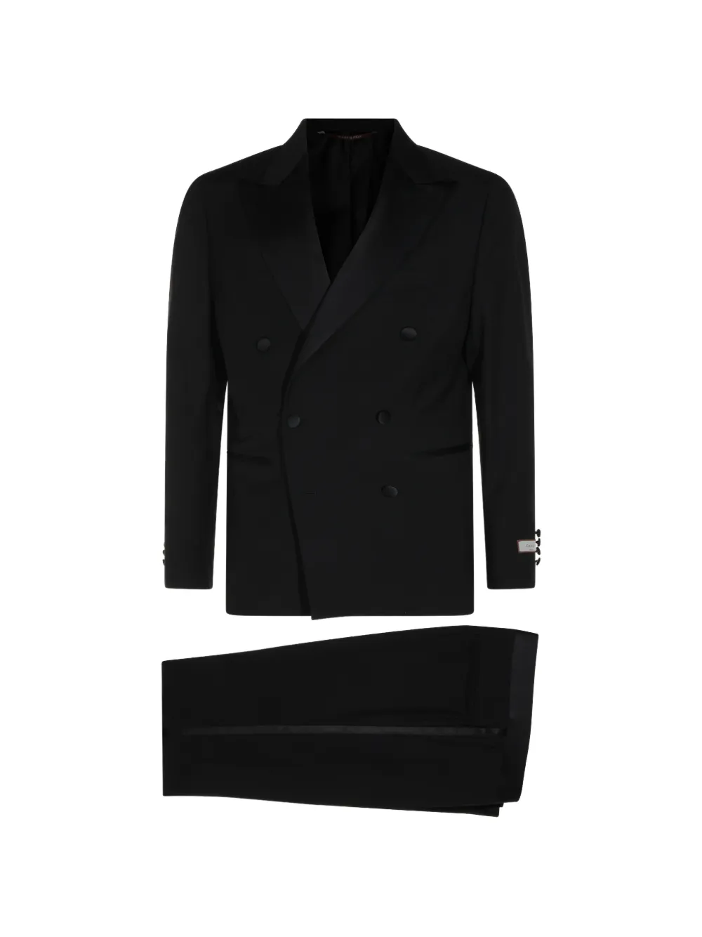 Canali double-breasted peak-lapel suit - Nero