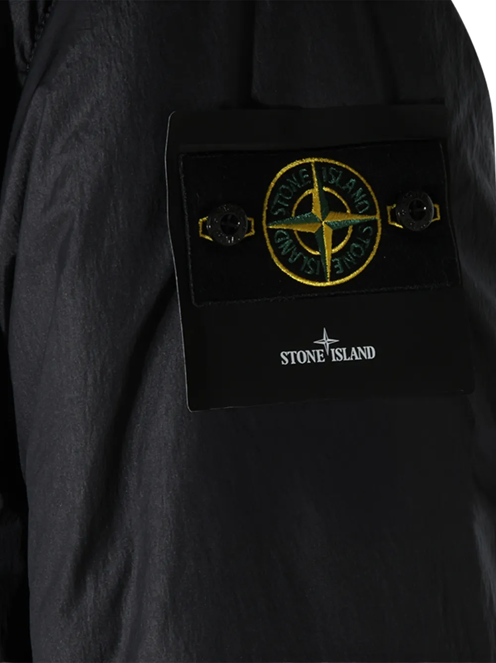 Stone Island Jack met capuchon en logopatch Blauw